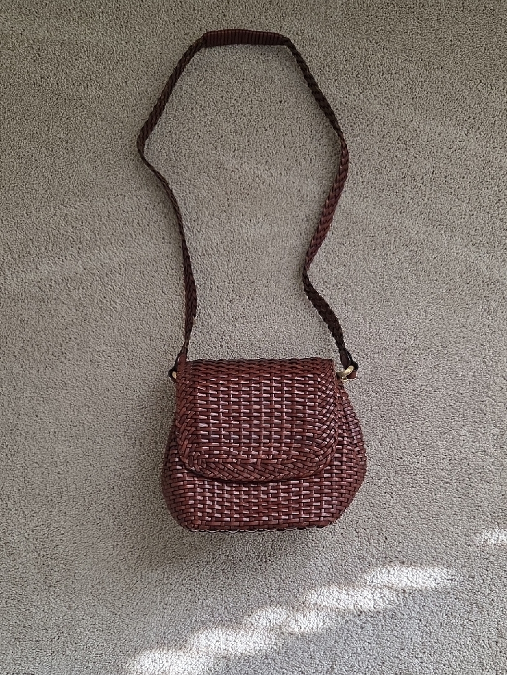 Talbots Brown Woven Crossbody Bag